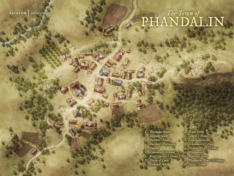 Map of the Town of Phandalin