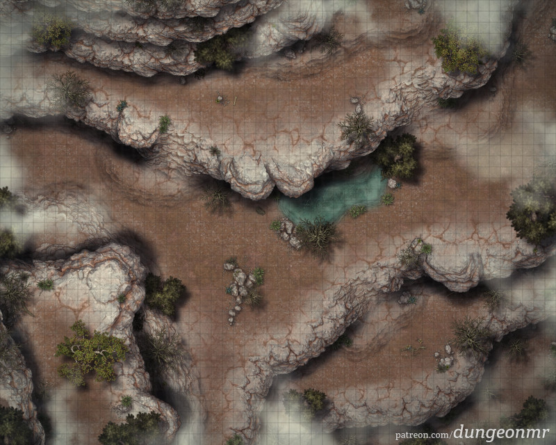Valley of the Undying — Desolate Wilderness Battlemap | Lost Mines of Barovia (50x40)