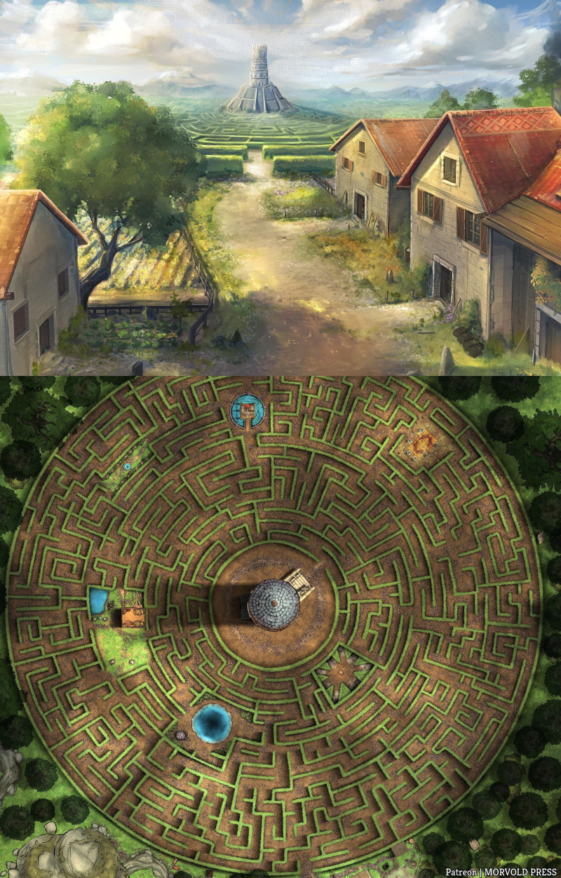 Wizard's Hedge Maze | Xonthal's Tower [180 x 160]