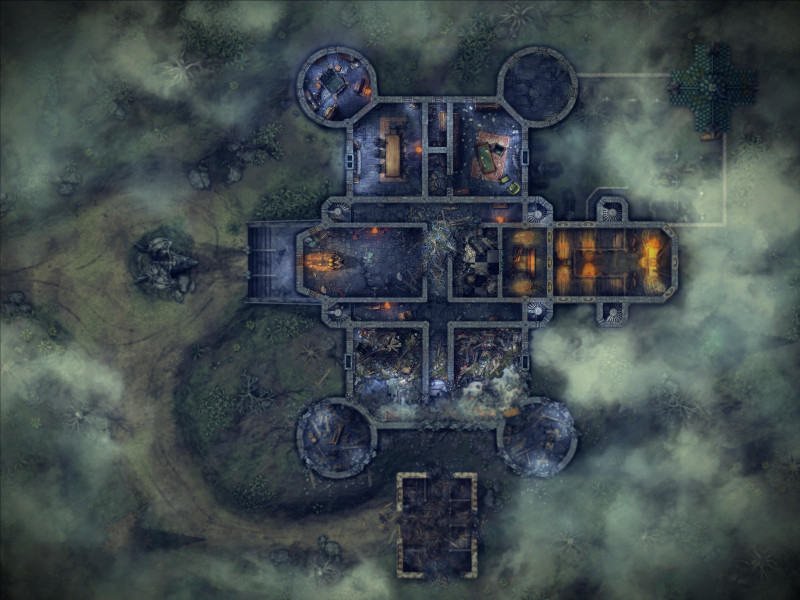 Curse of Strahd - Argynvostholt Castle [64x48]