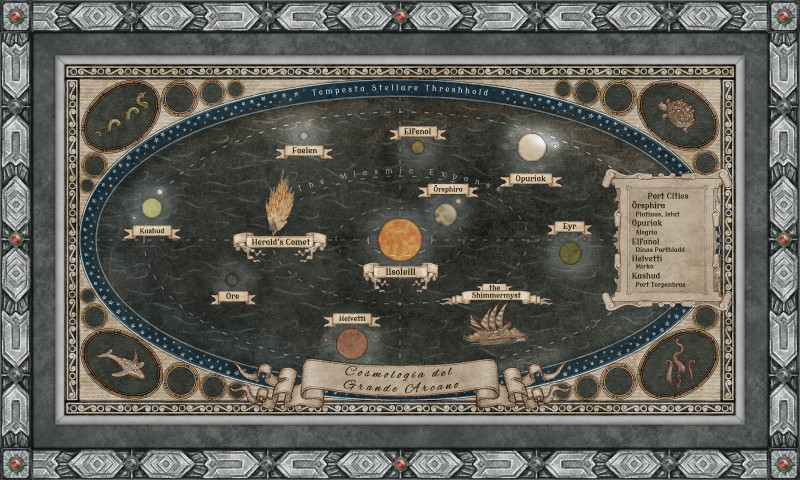 Cosmology of the Grand Arcanum (EA)