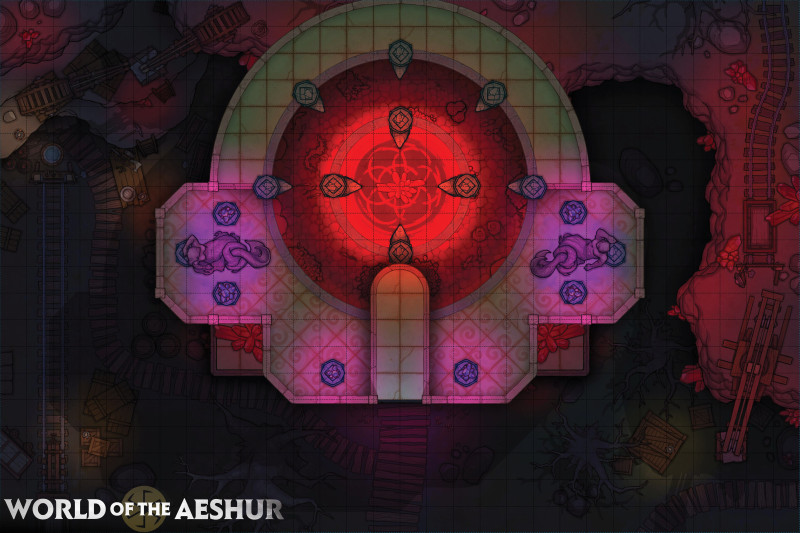 A temple in between the mines - [30x20]