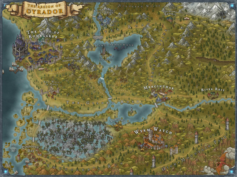 First map I've made - The Region of Cyrador