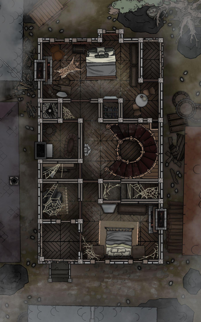 Death House [Curse of Strahd] — Free Battlemap [10x16]