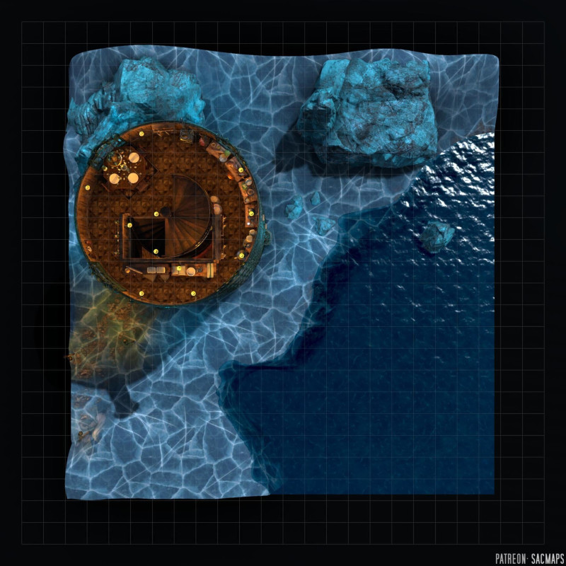 Astronomer's Tower (26x26 Multilevel - 8 floors!) - free day + night maps, plus 1000+ more freebies.