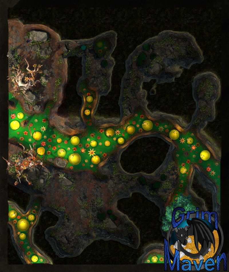 "Holy Cave"(27x32) every campaign needs a sprawling cave system!