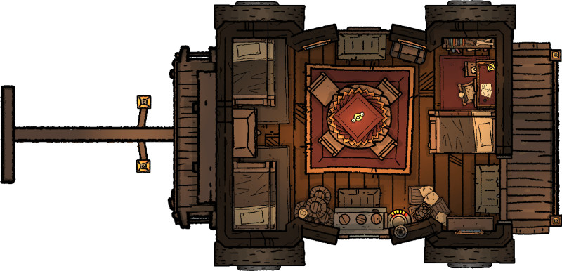 Small Party & Bardic Troupe Wagons [25 x 21]