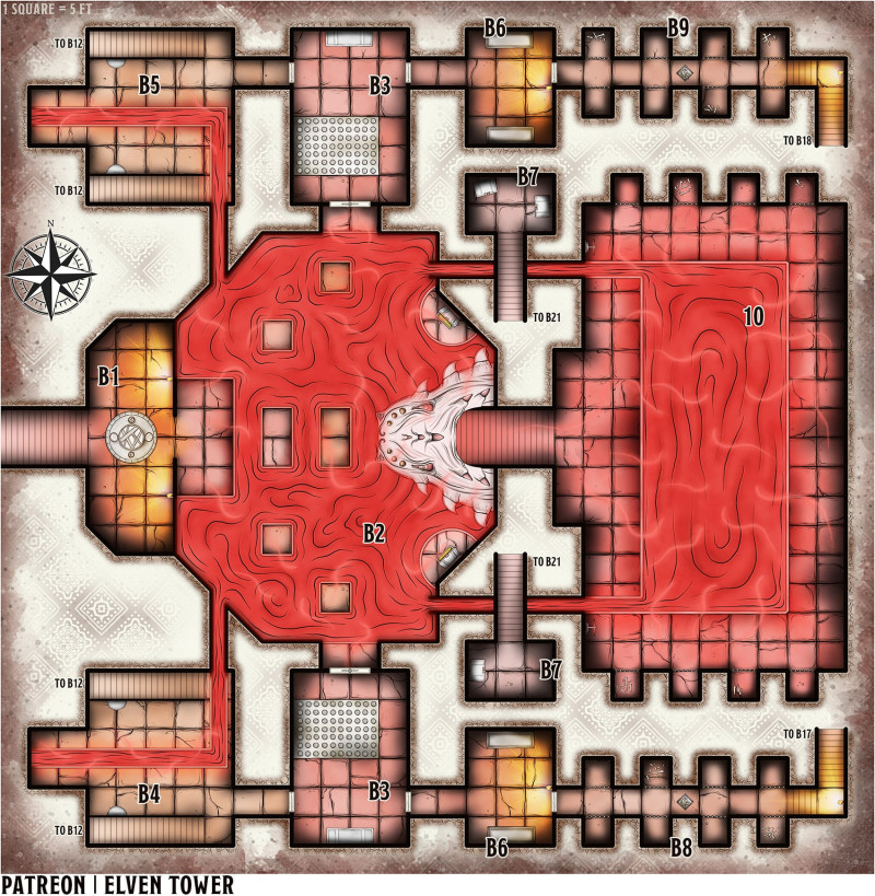 Maps 450 and 451 - Lava Draconid Cavern - Underground Dungeon