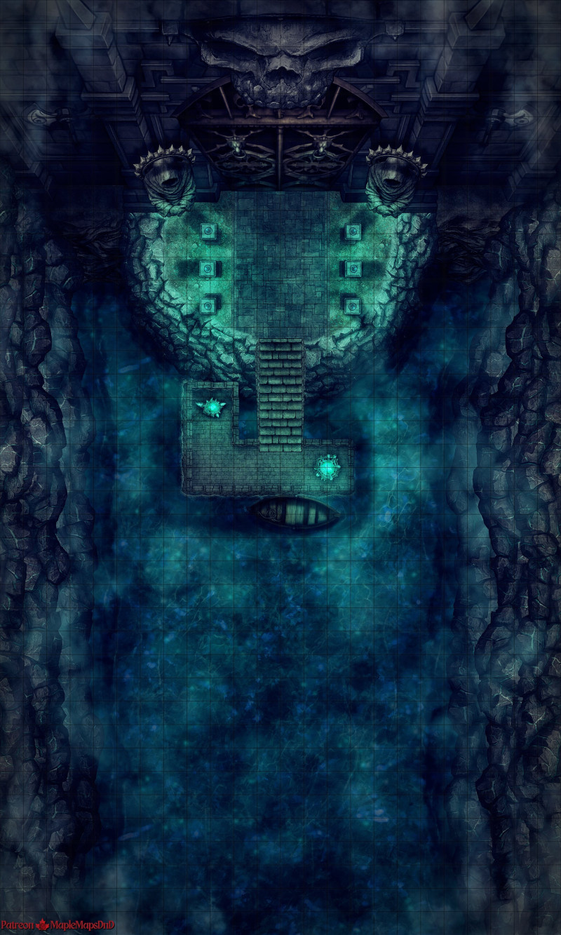 Gate to the Underworld - River Styx by MapleMapsDnD | [Battle Map] [No AI] [OC] [Art]