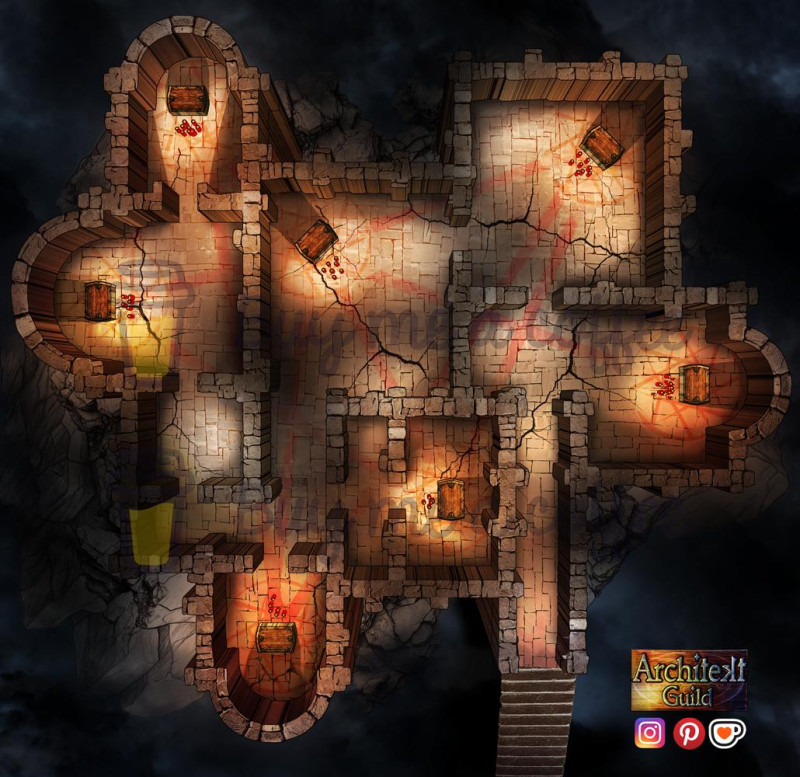 False Shrine (rpg fantasy battlemap)