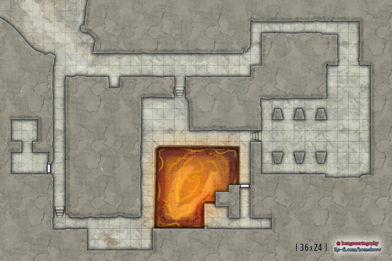 Forgotten Forge. Unfinished Battlemap I forgot to finish and now I forget what it was supposed to be. [36x24]
