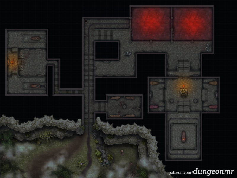 Lost Mines of Barovia: Saintfall Crypt - 40x30 Battlemap (Gothic Phandelver Reimagining)