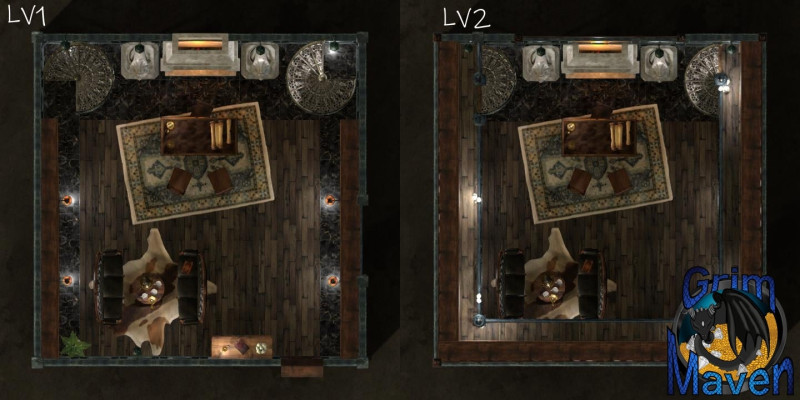 "Manor Office" (10×10) real decisions are rarely made in the Throne Room- but there's always an offic your players know all too well.