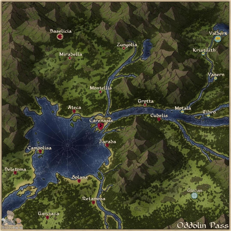 "Oddolin Pass" - The Region of the Lush Mountain Pass
