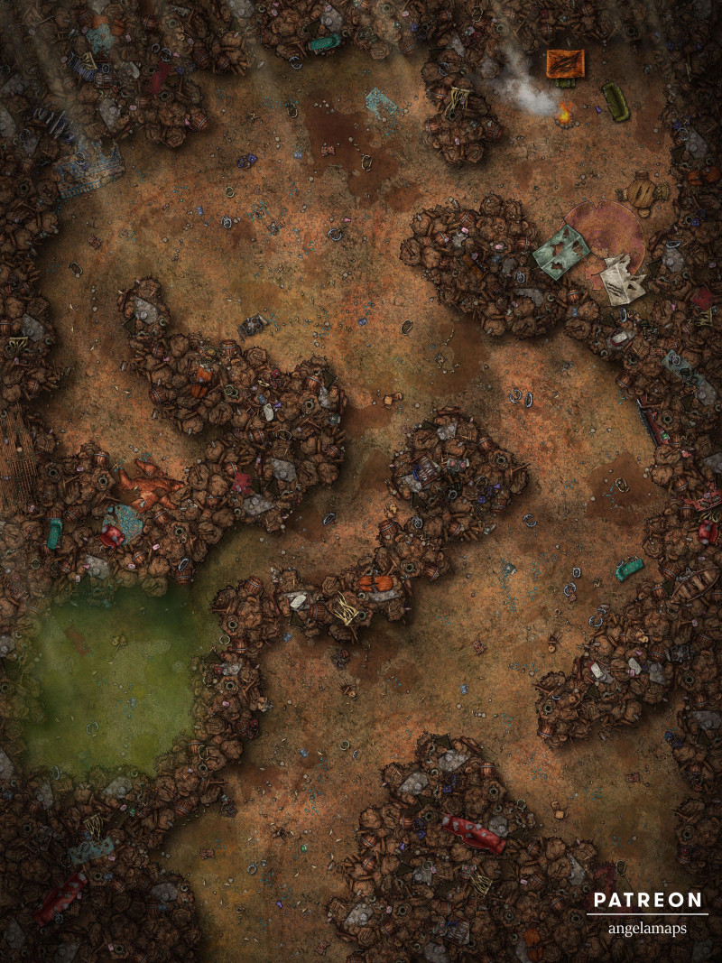 The Dump [battlemap] from Angela Maps - 3 versions! [animated] [art]