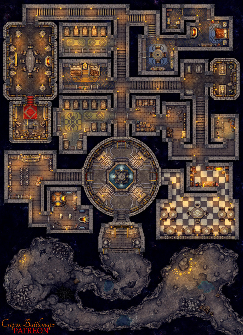 Dwarven Noble House 40x55 battle map