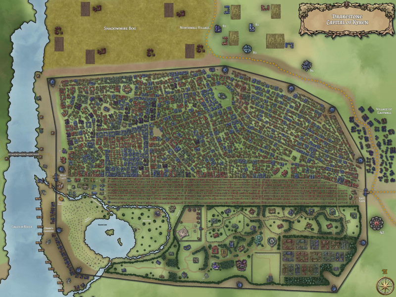 First attempt at major city map - Review Welcome.