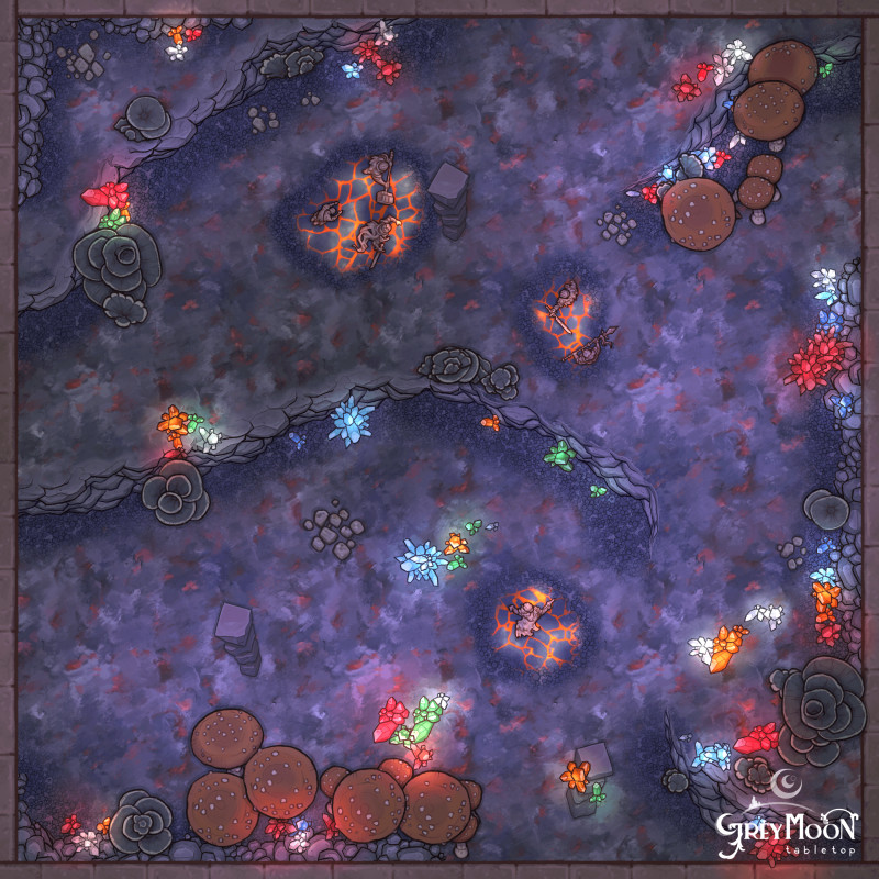 Encounters in the Underdark: The Crystal Cave of the Tyrant [25x25]