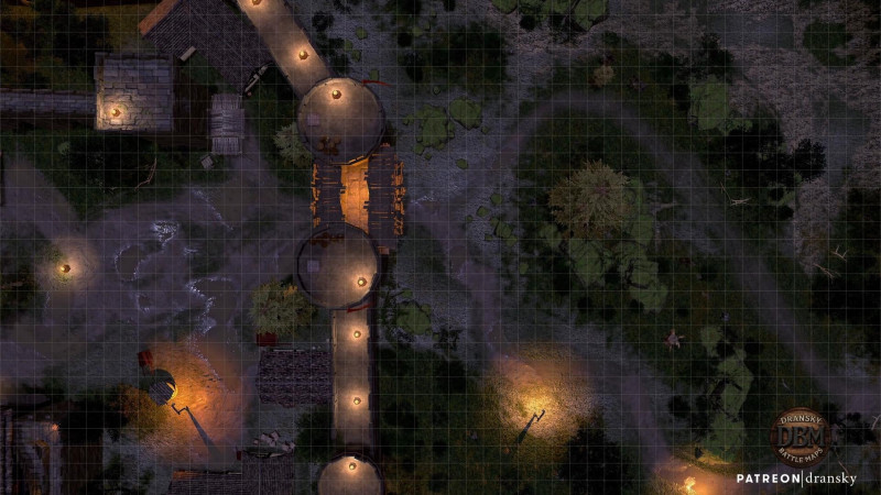 Castle Siege - Animated Battlemap (day/night, fortified gate encounter)