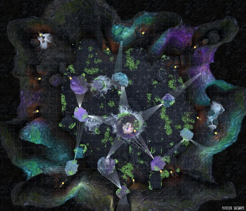 Oh, goodie. Webs. That's never a bad sign. (LAIR OF THE PHASE SPIDERS, 35x30 - free day & night maps, plus 1000+ more free!)