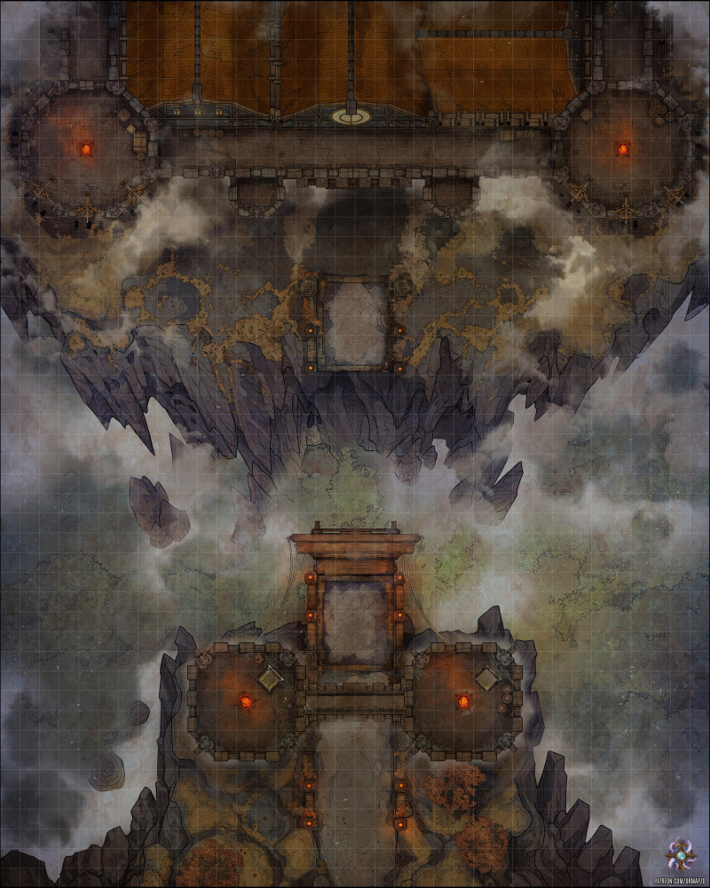Vampire Castle Entrance Battle Map 36x45