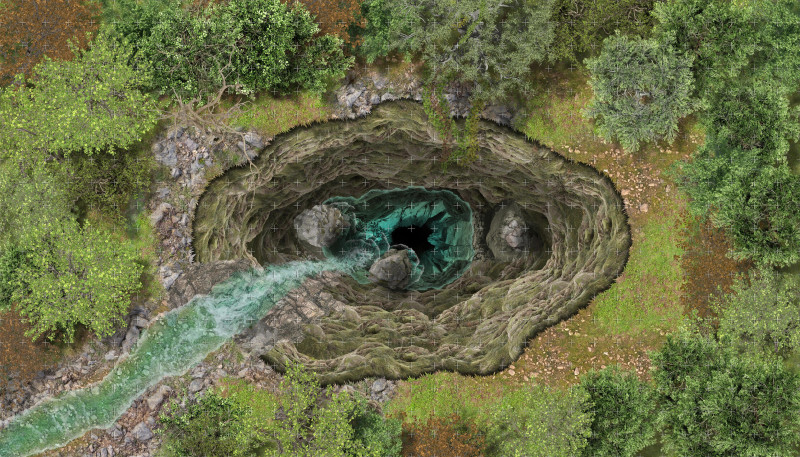 A 5-stage flooding chasm map. Perfect for a "ticking clock" type of encounter where the environment becomes an additional threat.