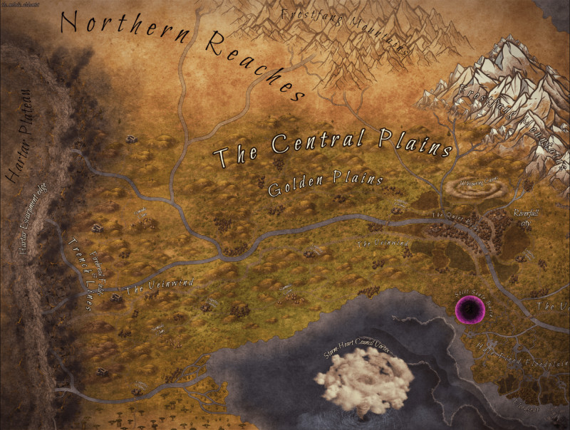 Drakenhold regional maps - 2nd one - The central plains (commission)