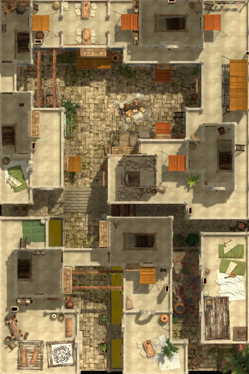 map set: HIDDEN SIDE ALLY - merchant of secrets, 16x24 (day/night in several levels & "merchant placable" & visuals)