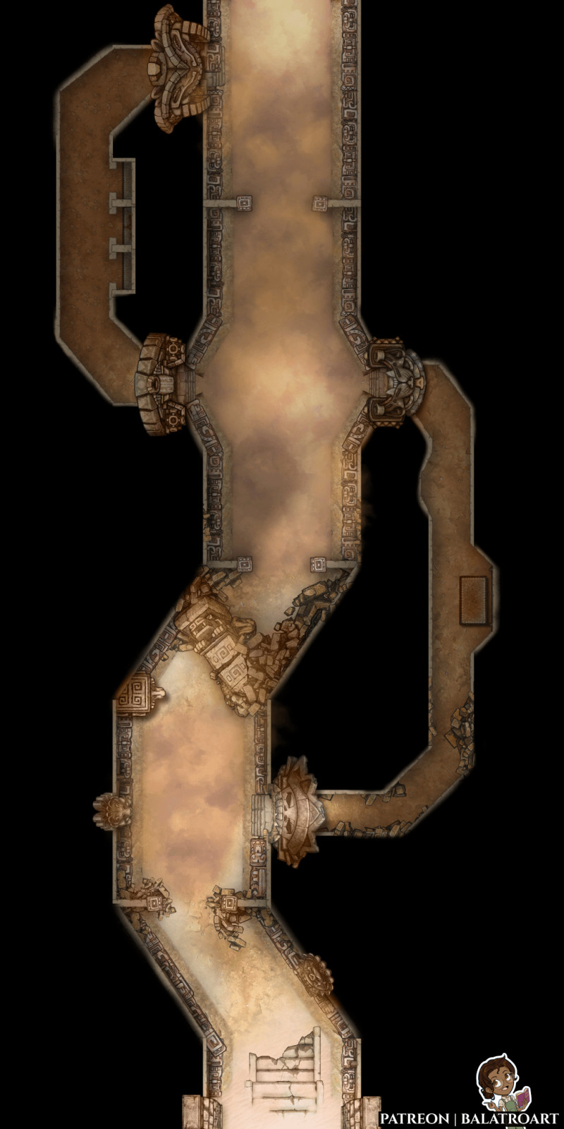 We have to fight our way down to the end of this passage- it may take a bit… guess we're in for the long hall.
