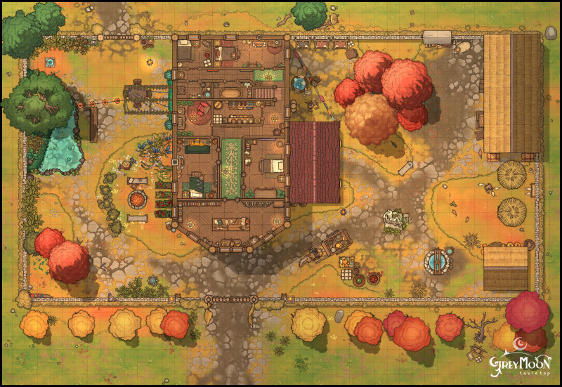 A 2-part set of player bases for prayer-based characters: the Cleric's Lodge and the Paladin's Bailey [multiple]