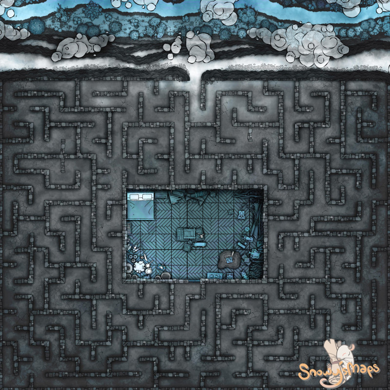 [25x25] Woodcarvers Mountain Labyrinth Home Fey