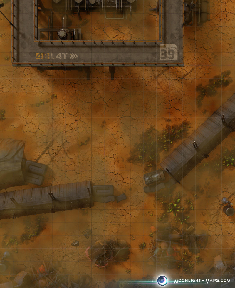 [OC] I bet Toph could bend this entire installation. How will your players survive the Desert Rig? [18x22]