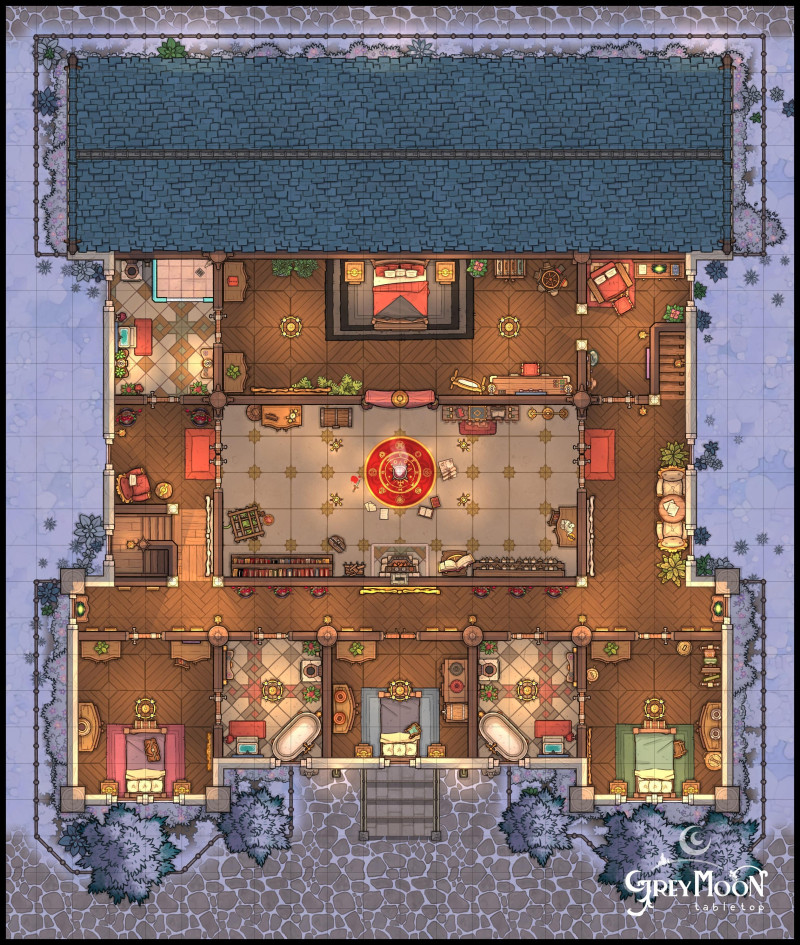 I made this three-story home inspired by a NYC brownstone. The Sorcerer's Sanctum is a place for both the mystical arts and a lux home base. [22x26]
