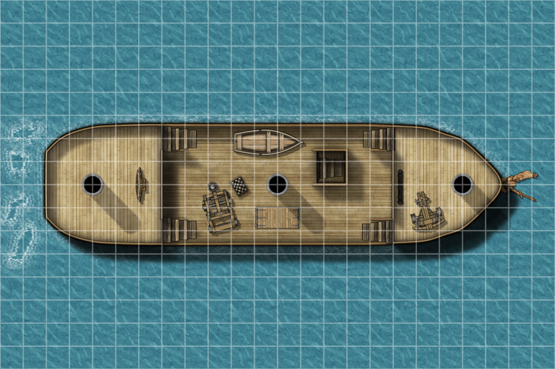 Passenger Sailing Ship [24 x 8] – Free Battlemap