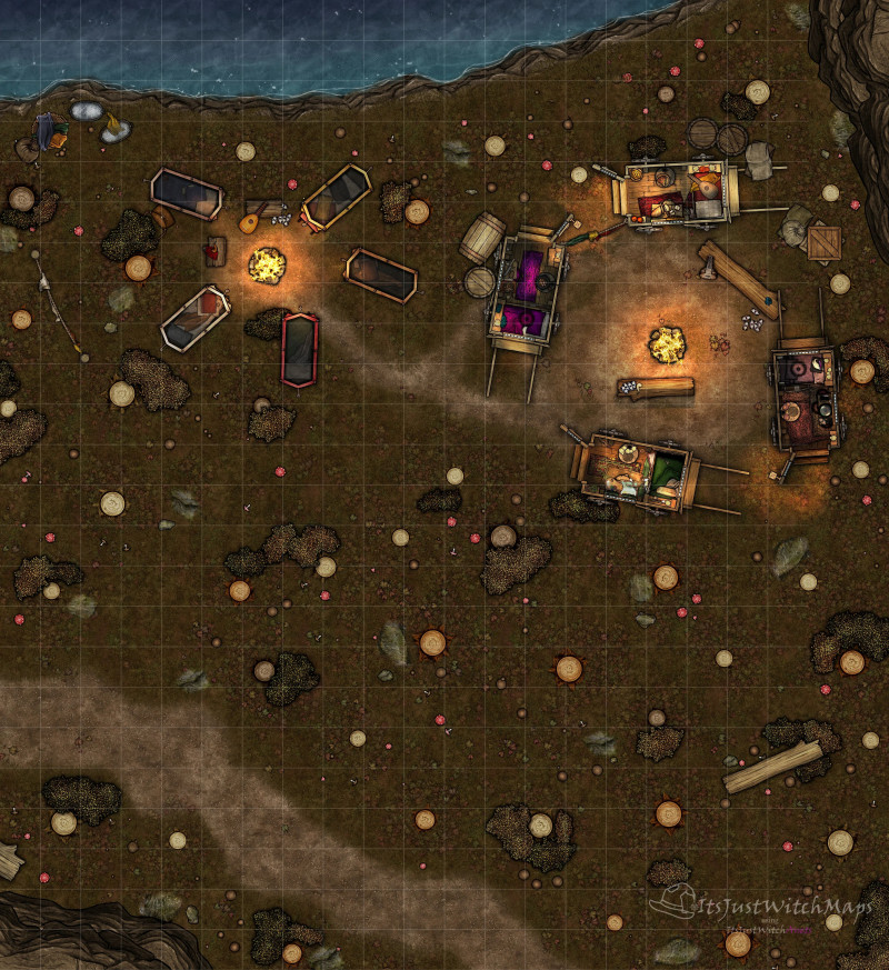 Free Traveler Camp 22x24 Basic, Day, Night, and Spooky variants!