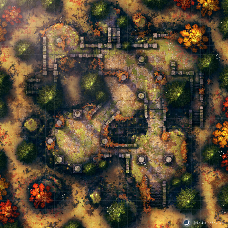[OC] This 0 bedroom fixer up is a great spot! The Hilltop Folly is ready for an encounter or base setup! [25x25]