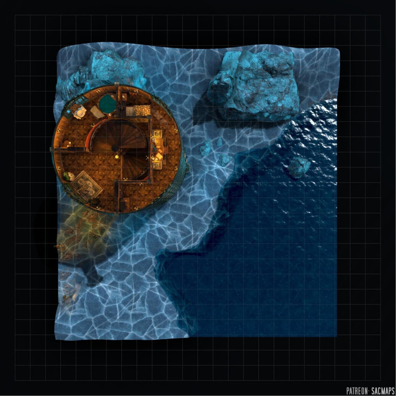 Astronomer's Tower (26x26 Multilevel - 8 floors!) - free day + night maps, plus 1000+ more freebies.