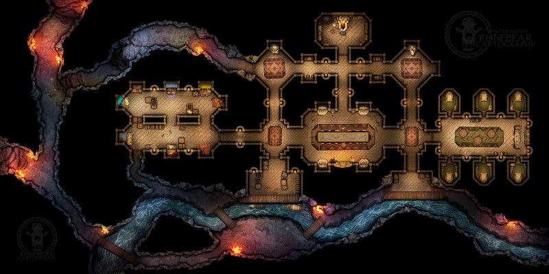 Underdark Trading Post 80x40 Map by Runebear Cartography