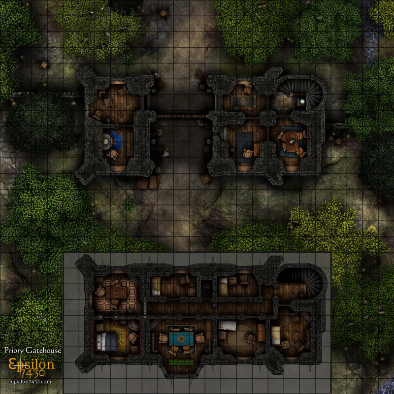 Priory Gatehouse Map 25x25 | Epsilon7430