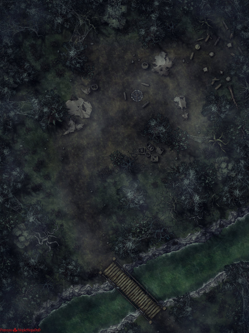 Forest Camp 8 Variants [30x40] [Battle Map] [No AI] [OC] [Art]
