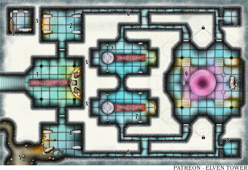 Dungeon Map - The Well of Dreams (30x20)