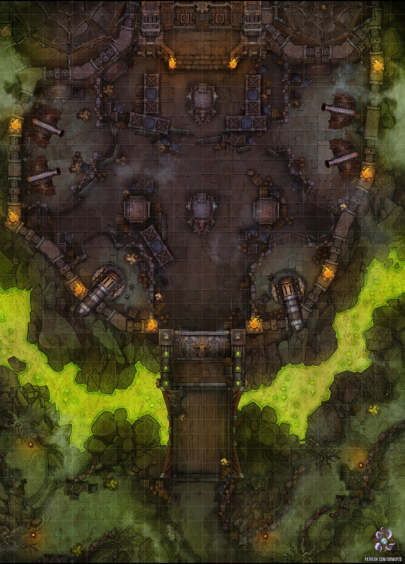 Infernal Citadel Battle Map 28x39