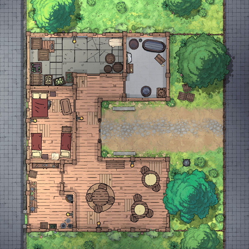 small tavern in town