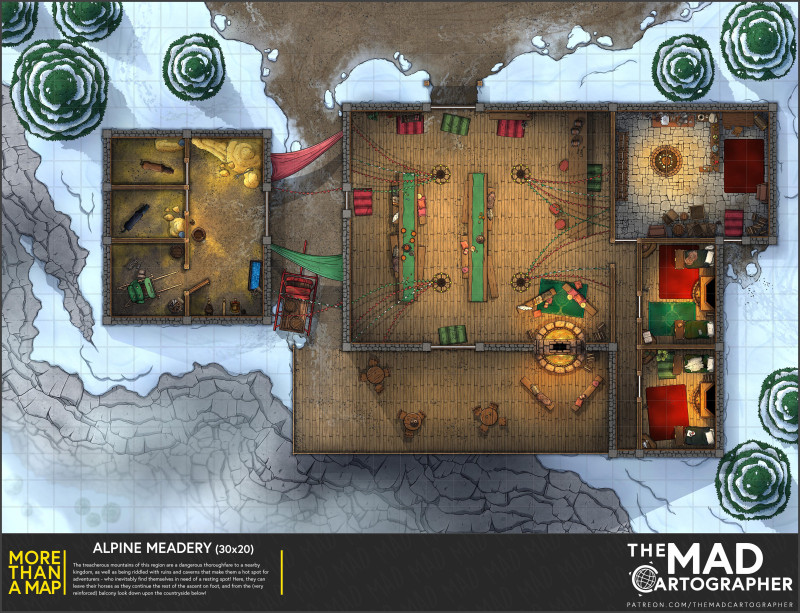 [30x20] More Than a Map: Alpine Meadery