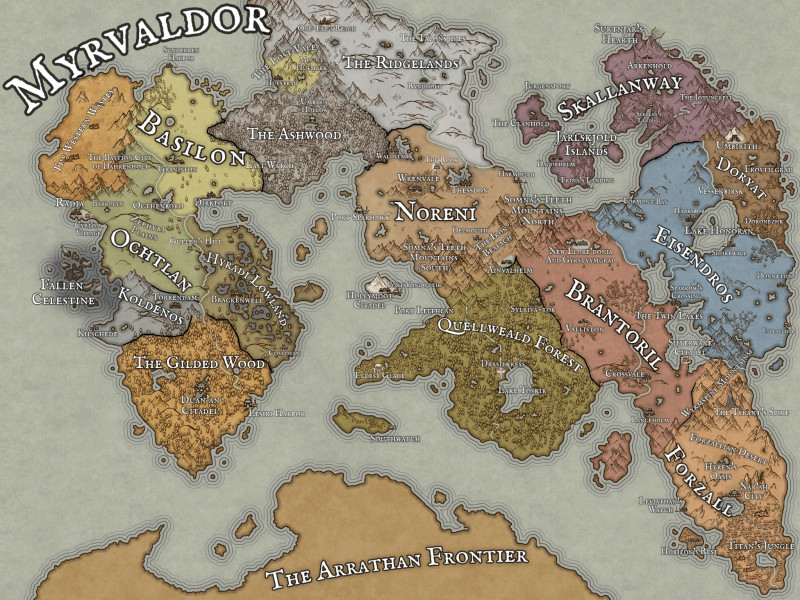Continental Map in progress