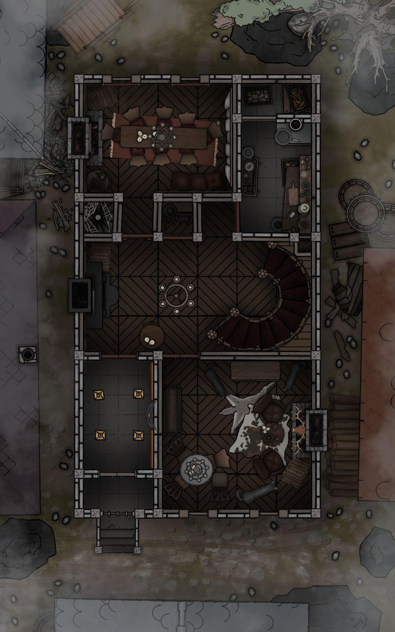 Death House [Curse of Strahd] — Free Battlemap [10x16]