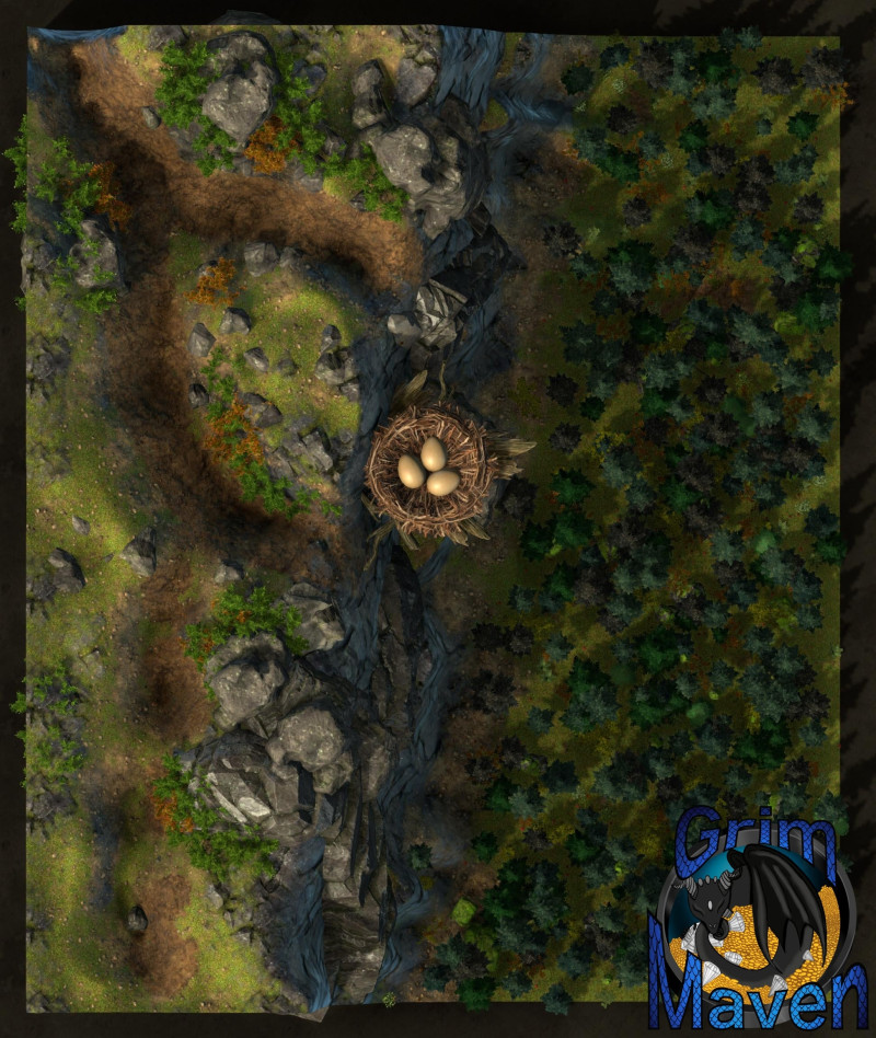 "The Nest"(27x32) Want a battlemap that Roc(k)s, and takes your players to new heights? Welcome to the Nest!