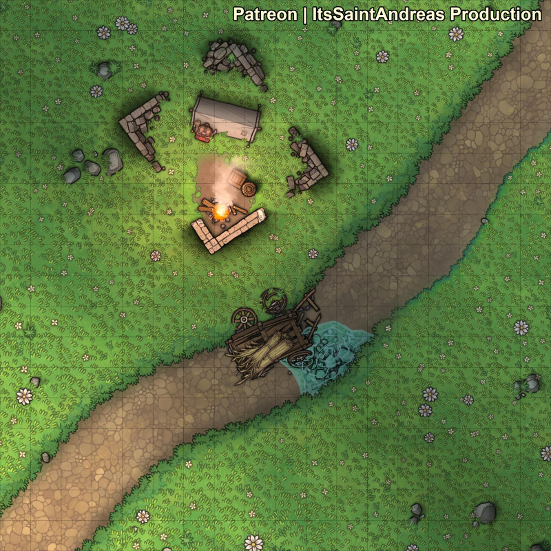 Road Block, small FREE Random Encounter map