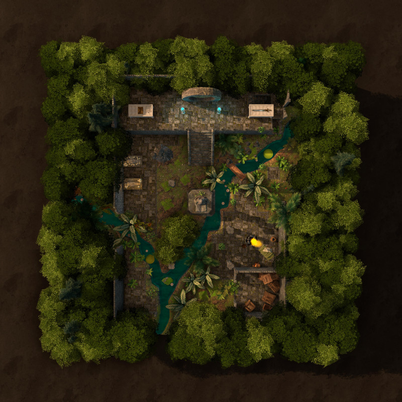 Forgotten Temple made with Dungeon Alchemist 

Hey! I'm Voli, French mapmaker still learning the craft. This is one of my latest maps and any feedback is appreciated!