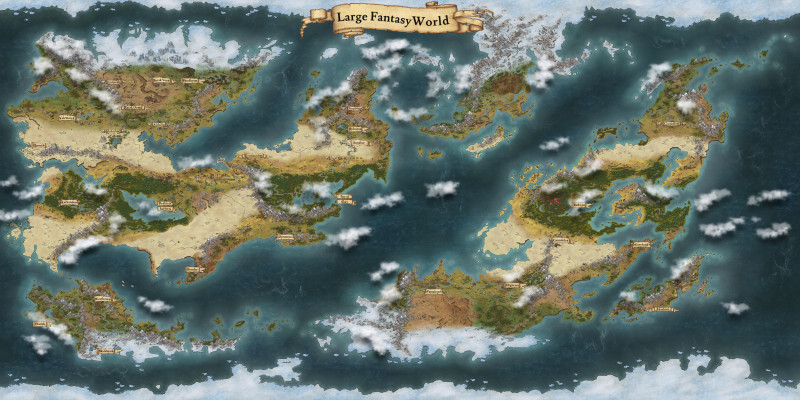 Large Fantasy World Map [Commissions open]